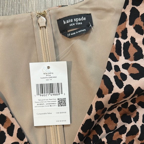 Kate Spade Women's Sz 14 Spotted Leopard Bow Knot Print Sleeveless Casual‎ Top - Picture 10 of 12